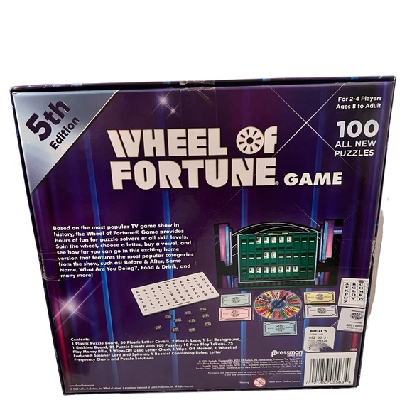 Wheel of Fortune Game 5th Edition is 100 New Puzzles New in Box - Picture 3 of 3